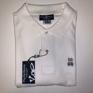 NWT Psycho Bunny Classic Polo Shirt 9 3XL White